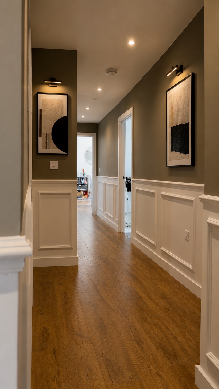 Hallway and wall panelling transformation
